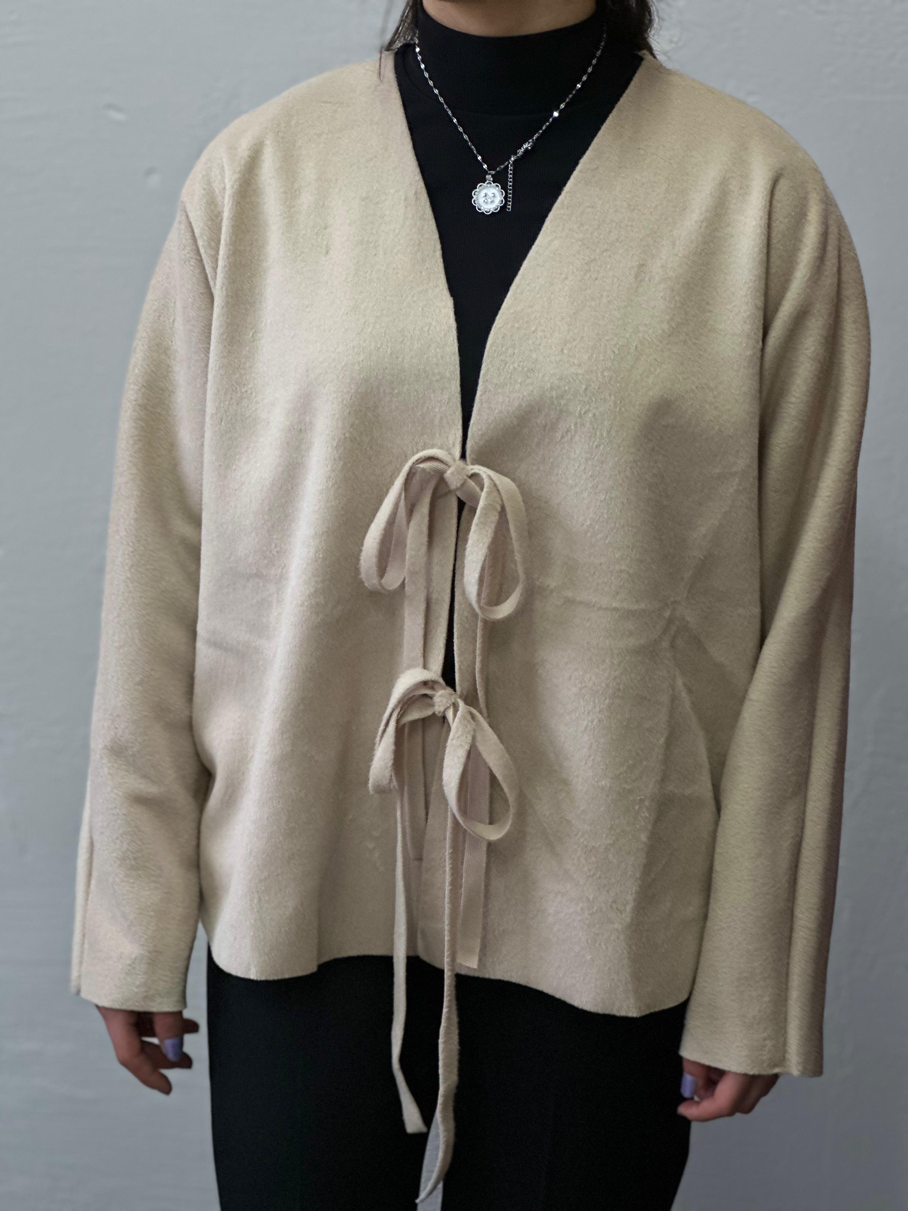 Bağcıklı kaşe kimono